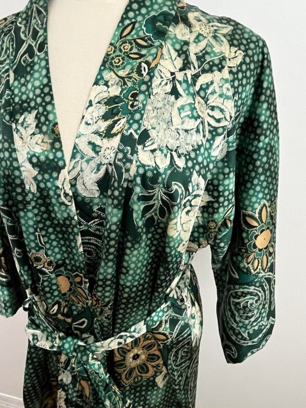 Vintage California Dynasty Lingerie Dressing Gown Peignoir Robe Women's L - Picture 4 of 14